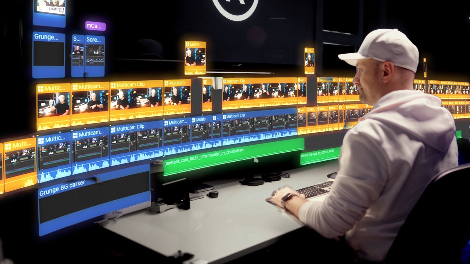 Rafael Ludwig editing a multicam timeline in Final Cut Pro